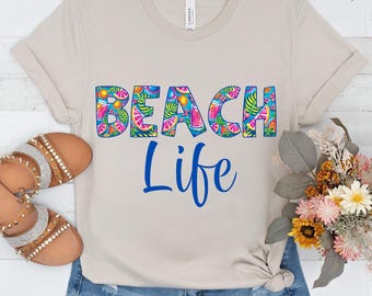Beach Life PNG Sublimation Design, Digital Download Only Summer Tropical Print Clipart png Beach Fun Tshirt Design png