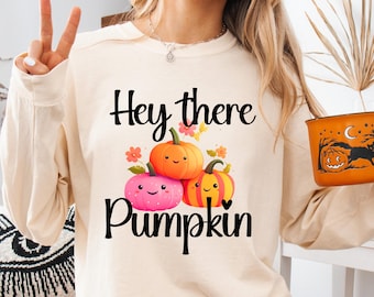 Girly Fall PNG Hey There Pumpkin png Cute Halloween png Pumpkin png Trendy Fall design Fall png Autumn PNG Coquette png Fall shirt 2 PNGs