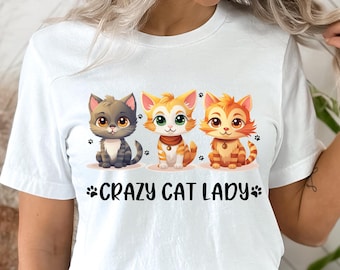 Crazy Cat Lady PNG Sublimation Design, Digital Download Only Cute Kitten png, Cat Lover Shirt Design, Cat Mama, Cat Lover Gift