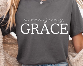 Amazing Grace sublimatie PNG, christelijk shirtontwerp, Bijbelvers png, motiverende png, digitale download, Cricut snijbestand, 2 PNG's