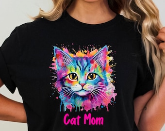 Mamma di gatti PNG Design per sublimazione, solo download digitale Gattino carino png Clipart di gatto ad acquerello png Design di gattino carino png Amante dei gatti