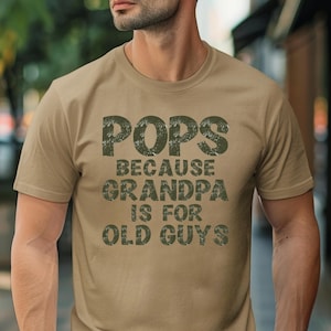Pops Shirt PNG Because Grandpa Is For Old Guys Sublimation Design Papaw PNG Father's Day Gift Papa png Gift for Dad png 2 Color PNGs