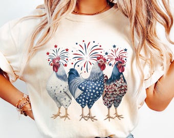 Patriotic Chicken PNG Retro American July 4th png Vintage USA png Sublimation Design Preppy Freedom png Cute Patriotic Png Trendy USA png