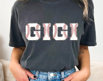 Gigi Baseball PNG Baseball Grandma Sublimation Design Digital Download Only Gigi Glitter Baseball Shirt Print Gigi Shirt Design