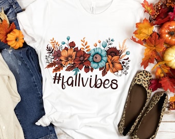 Fall Vibes PNG Boho Fall Sublimation Design Retro Fall Flower png Halloween Mama Fall Shirt Sublimation Design Trendy Floral png Cute Fall