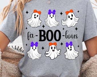 Cute Ghost PNG Fa-BOO-lous png Coquette Boo PNG Ghost png Girly Fall png Halloween Boo png Coquette Spooky Season png Boo Ghost Shirt png