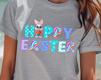 Happy Easter Bunny PNG, Easter Shirt Sublimation Design, Easter PNG, Bunny Rabbit Sublimation Design Digital Download Only Cute Easter PNG