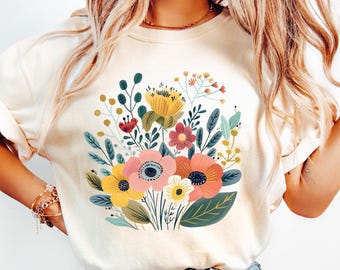 Boho Floral Cottagecore PNG Western Flower Clipart Digital Download Only Country Wildflower Sublimation Tshirt design png