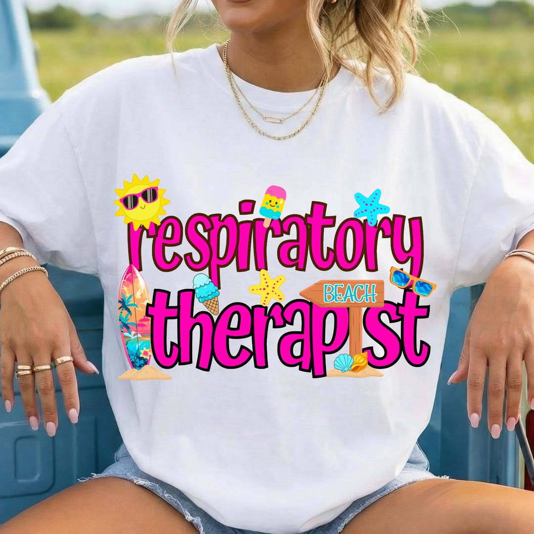 Summer Rrt Preppy Summer Respiratory Therapist PNG Beach Life Respiratory ...