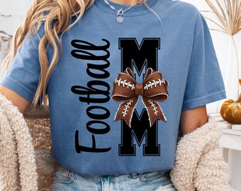 Football Mama PNG Football Sublimation Design Football Bow png Football Mom png Coquette Game Day Shirt png Proud Mama Football Coquette Bow