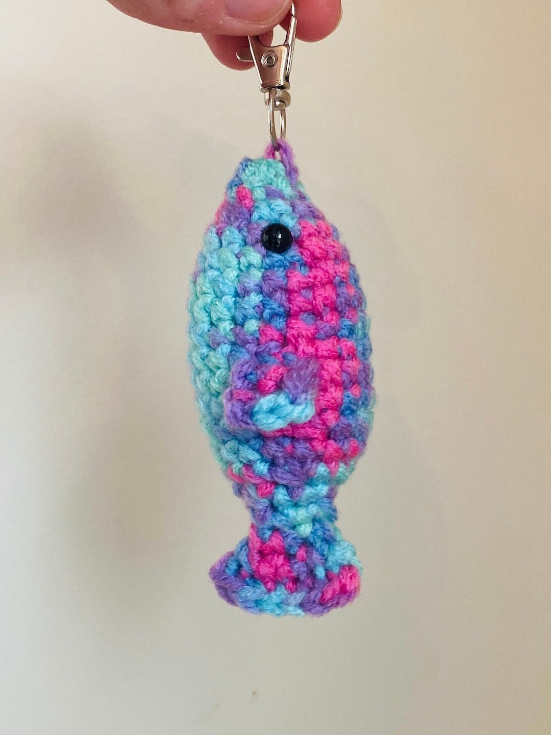 Fish Keychain Pattern PATTERN ONLY: Crochet Fish Keychain NO Sew - Etsy