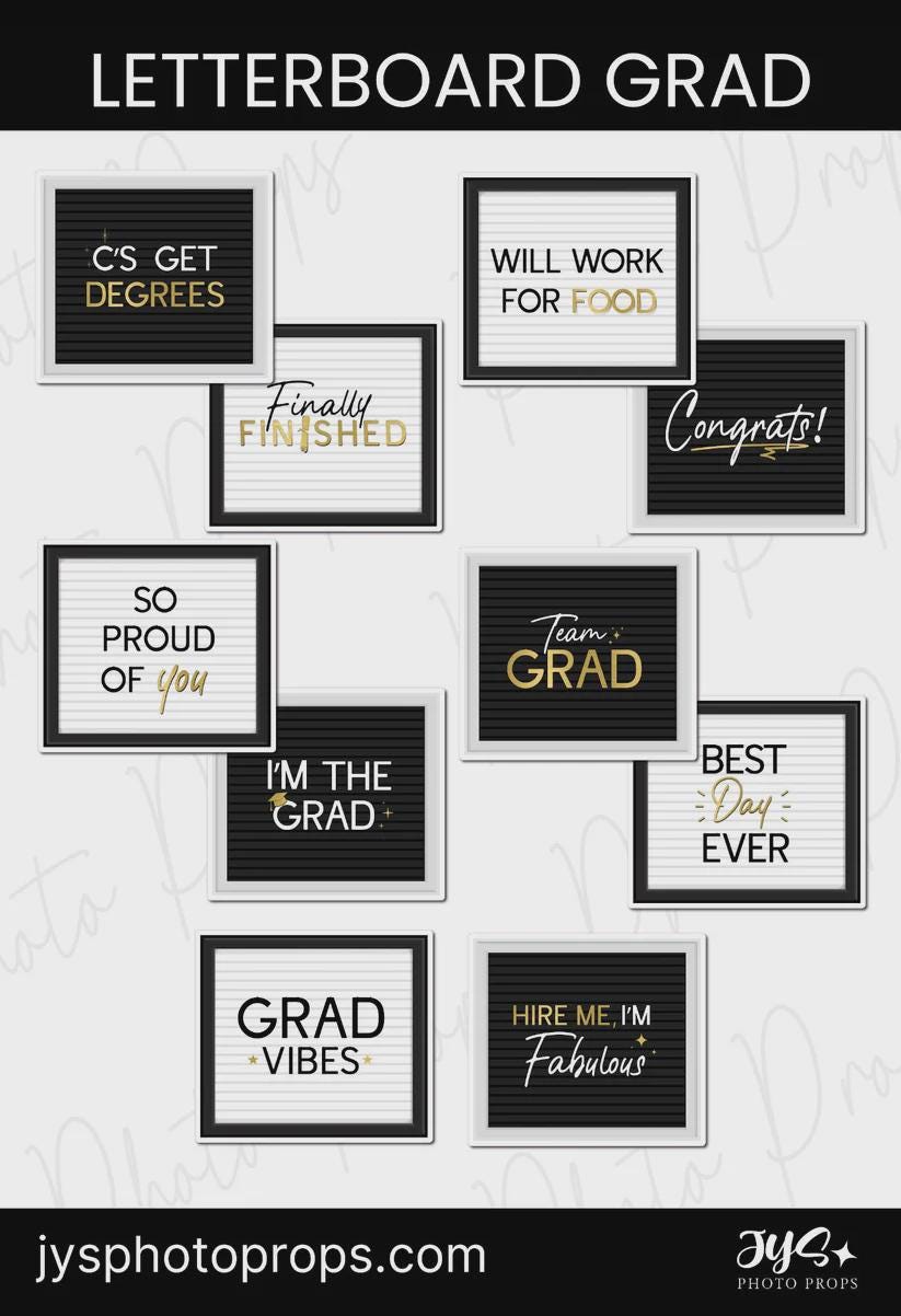 Graduation Letter Props Graduation Letter Board Photo Props, Grad Sign Props Set, Class of 2026 ...
