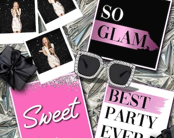 Sweet 16 Photo Booth Props, Custom Photo Booth Props, PVC Props, 16th Birthday Props for Photo Booths