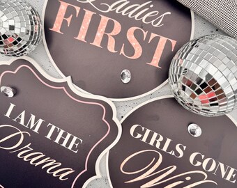 Ladies Night Photo Booth Props, Galentines Photobooth Signs, Bachelorette Props, premium photo booth, Props