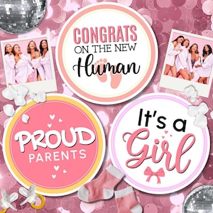 Girl Photo Booth Props, Custom Photo Booth Props, PVC Props, Baby Shower Props for Photo Booths