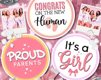 Girl Photo Booth Props, Custom Photo Booth Props, PVC Props, Baby Shower Props for Photo Booths