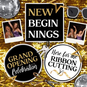 Grand Opening Photo Booth Props, Custom Photo Booth Props, PVC Props, Props for Photo Booths