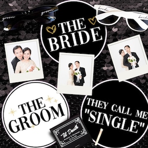 Vogue Wedding Glam Photo Booth Props, Custom Photo Booth Props, PVC Props, Props for Photo Booths