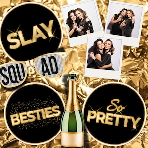 Trendy Glam Photo Booth Props, Custom Photo Booth Props, PVC Props, Props for Photo Booths