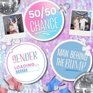 Gender Reveal Photo Booth Props, Custom Photo Booth Props, PVC Props, Baby Shower Props for Photo Booths