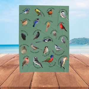 Bird Watching Fleece Blanket: Bird Lover Gift