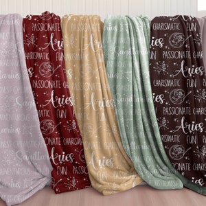 Aries Zodiac Blanket: Personalized Astrology Gift