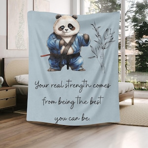 Kung Fu Panda, Martial Arts Teacher Gift Personalized, Kung Fu Panda Quote Blanket, Martial Arts Kids Blanket,  Martial Arts Lover Blanket,