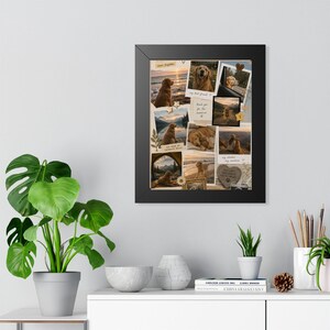 May include: A black framed collage featuring photographs of a golden retriever dog. The photos include images of the dog in various outdoor settings, with text that reads "my best friend" and "thank you for the sunshine".
