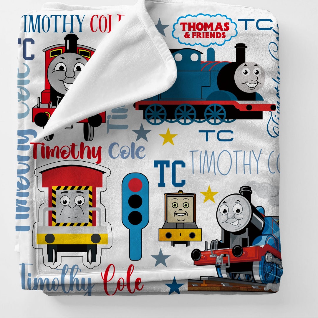 Thomas Train Blanket, Boys Personalized Thomas the Train Blanket for