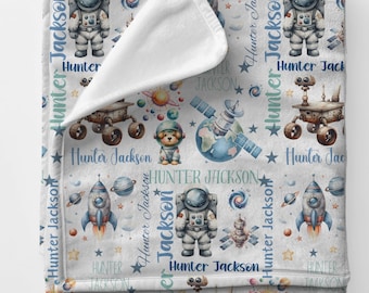 Personalized Space Baby Blanket: Astronaut Blanket