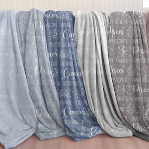 Pisces Zodiac Blanket: Plush Astrology Throw
