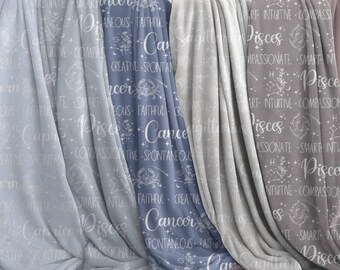 Pisces Zodiac Blanket: Plush Astrology Throw