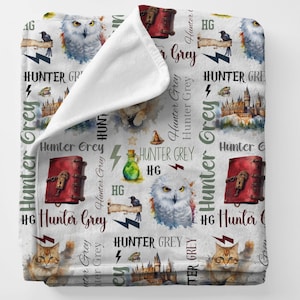 Personalized Wizard Blanket Wizard Name Blanket Wizard Gifts For Kids Nursery Wizard Bedding Kids Magic Baby Boy Girl Baby Girl