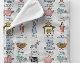 Personalized Christian Baby Blanket: God Says I Am Fleece Blanket