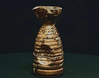 Kintsugi Vase - 6 Breaks: Golden Repair, Wabi Sabi Decor
