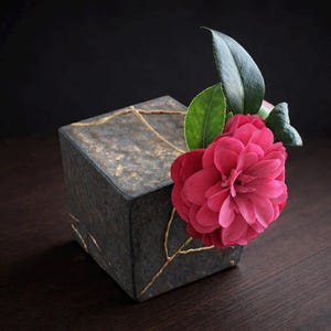 Kintsugi Vase - 10 Breaks: Golden Repair, Wabi Sabi Decor