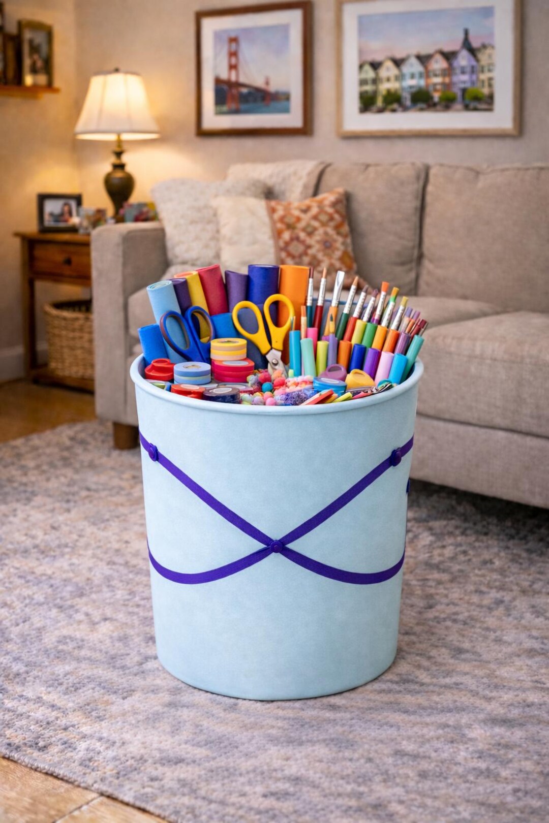 Craft Containers - Green and Purple - Etsy