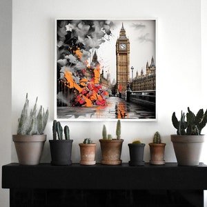 Big Ben Art Print | Big Ben Wall Art | Download | Poster of Big Ben London Cityscape View