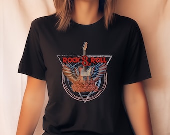 Rock And Roll Shirt, Concert Tee, Vintage Muziek Shirt, Band T, Oversized Grafisch T-shirt, Comfort Kleuren, Country Show TShirt, Cadeau voor haar