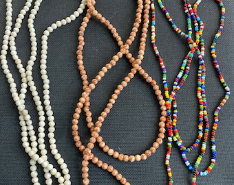 3 Long loop necklaces