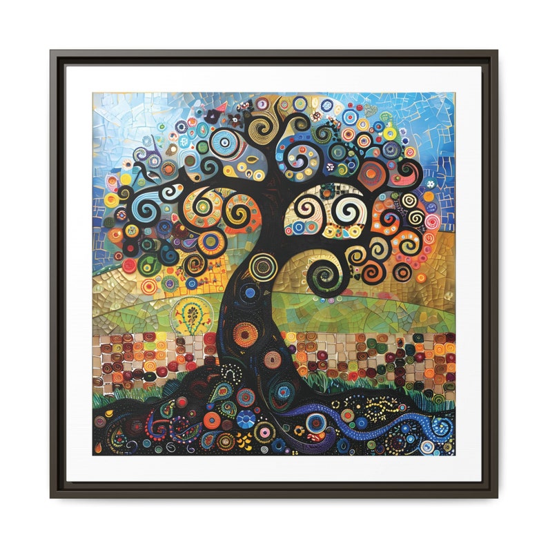 Klimt Tree of Life Canvas Print: Mosaic Art for Home Decor - Etsy