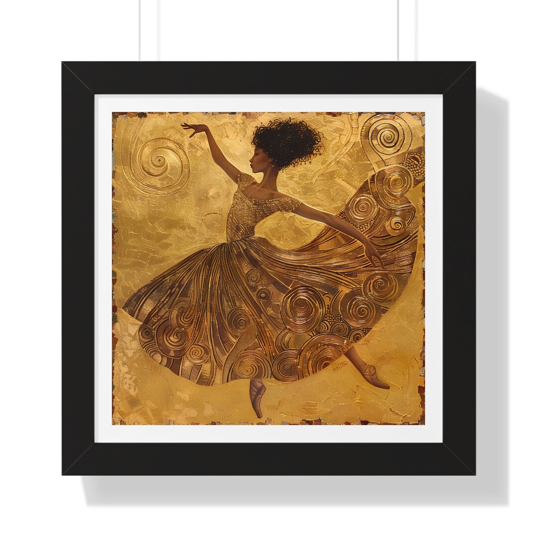 Dancer on Framed Square Poster, 16 Inches X 16 Inches, Art Nouveau ...