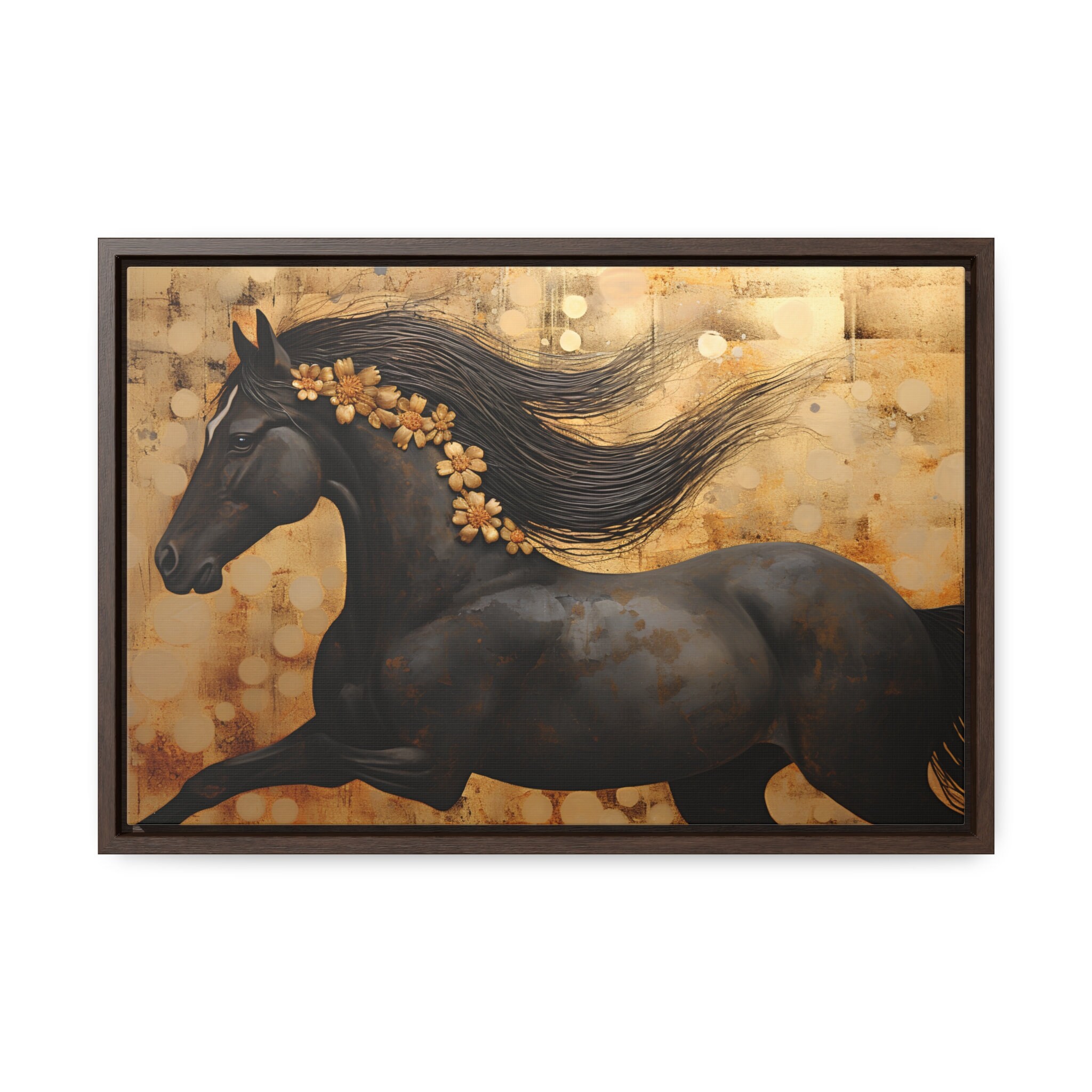 Beautiful Gray Horse Gallery popular Canvas Wraps, Horizontal Frame