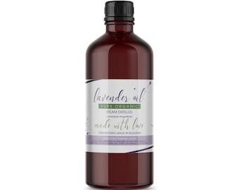 50/100 ml Organic Pure Lavender Oil - from our small farm, undiluted, long lasting