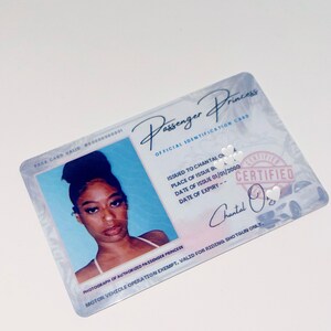Passenger Princess License Personalized Gag Play ID Card