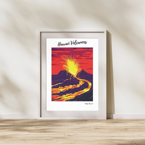 Affiche Hawaii Volcanoes