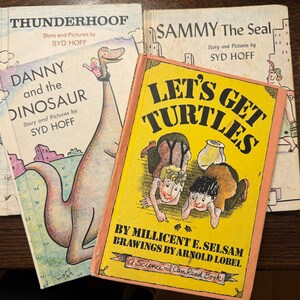 I Can Read Books, Let&#39;s Get Turtles by Selsam 1965, Sammy the Seal by bu Hoff 1959, Thunderhoof by Hoff 1971
