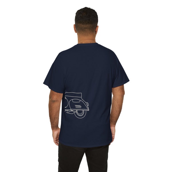 T-Shirt- Roller-Zeichnung vone und hinten //rollerfahren, freiheit freedom, petrolhead, Geschenk petrol head