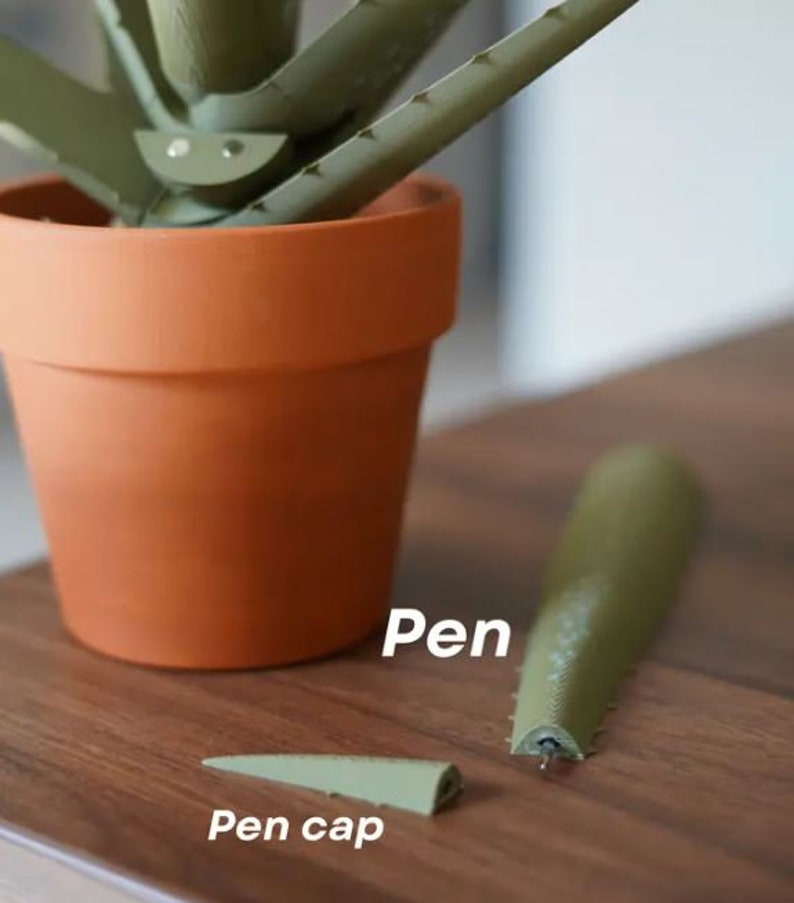 Aloe Plant Pens Fun Desk Plant Decor image 2