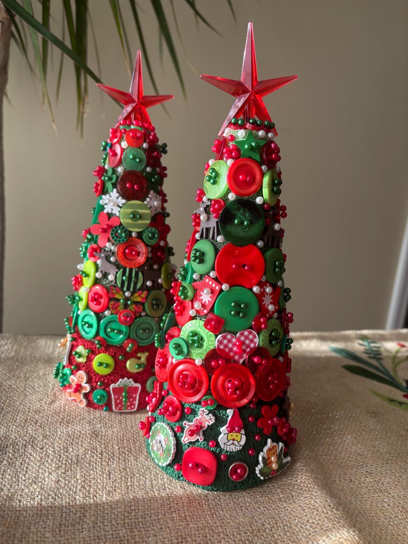 Large Button Christmas Tree - Etsy